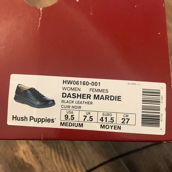 Hush puppies  NWOT Black size 9.5 Full grain leather uppers - Picture 12 of 12